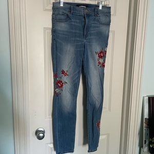 Floral Embroidered Jeans